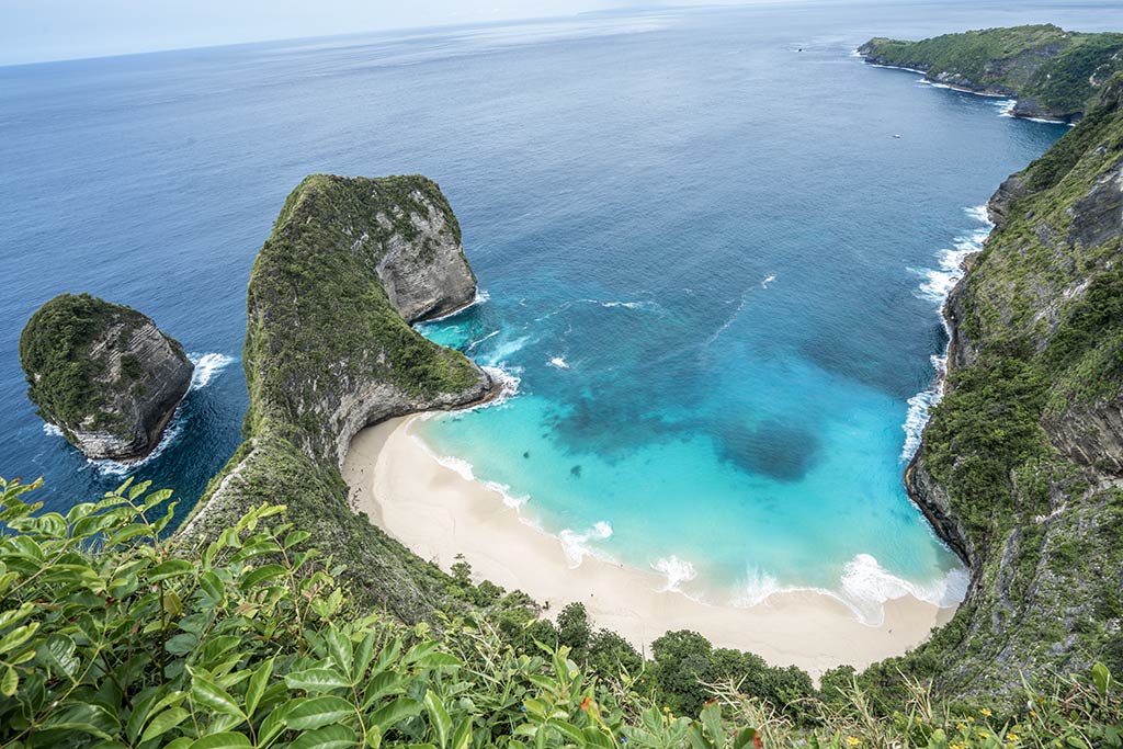 Kelingking beach From the Nusa Penida Island Part of the Nusa Islands in Bali Indonesia