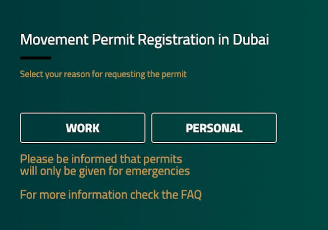 Dubai authorities require passes for the city's workers and residents to secure passes before going out